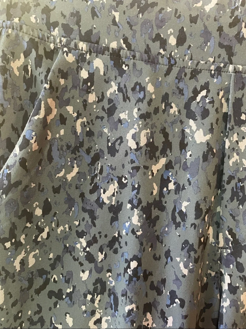 Athleta The Brooklyn Ankle Pant Captivate Chrome Blue Camo Size 4.